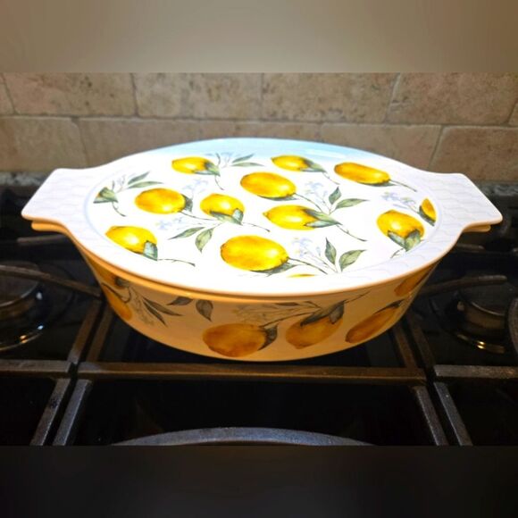 Lemon 🍋🍋🍋GRACE PANTRY CASSEROLE DISH LEMON THEME - Picture 1 of 15